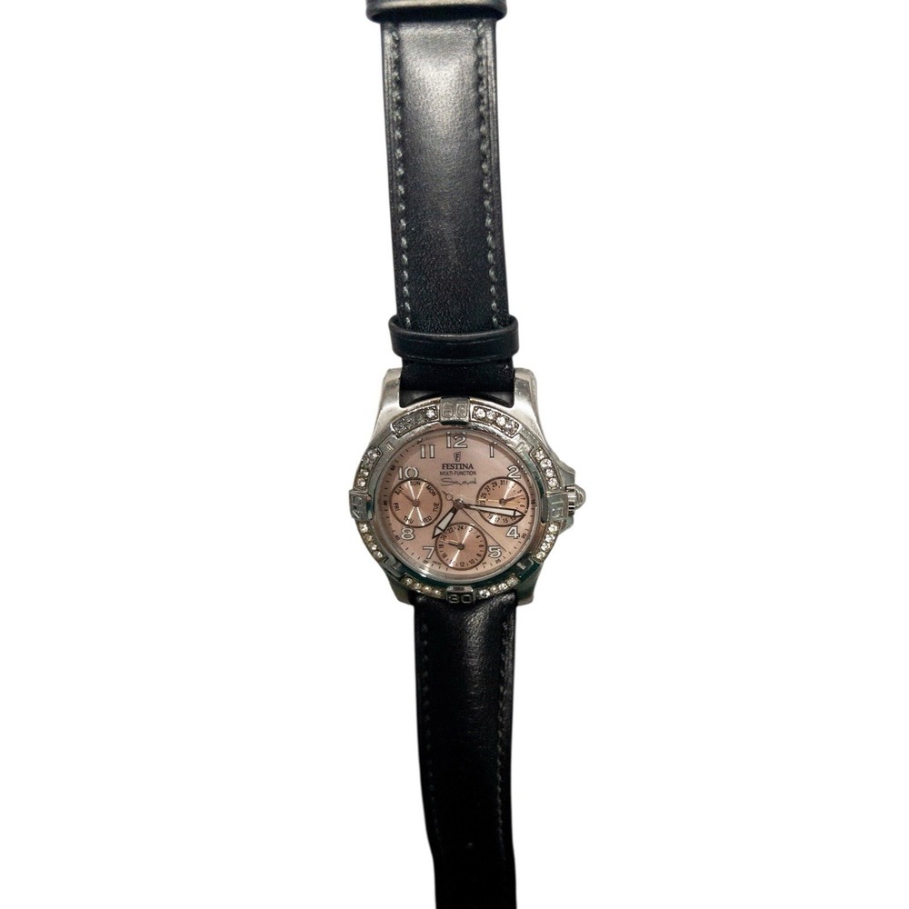 Festina Several‎ Ladies Multifunction Chronograph Watch 35mm Pink Bling 16021